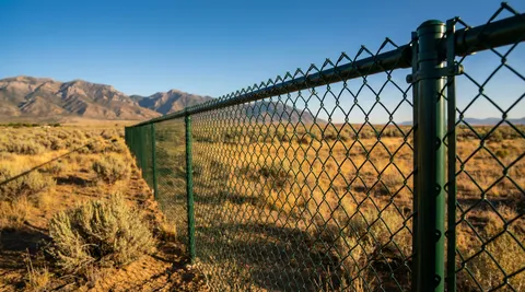 Chain link fence installation in Sandy